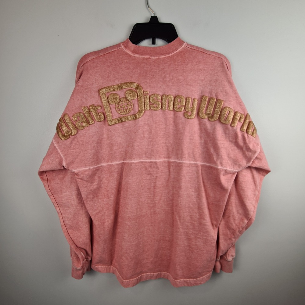 Disney Spirit Jersey Walt Disney World‎ Rose Gold Glitter Pink XS Womens Sparkly